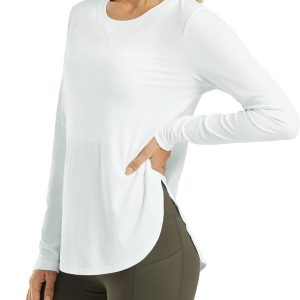 G4Free Women’s UPF 50+ UV Shirts Long Sleeve Workout Sun Shirt Outdoor Gym Hiking Tops Quick Dry Lightweight