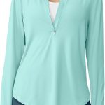 G4Free Womens UPF 50+ Sun Shirts Lightweight Golf Shirts Quick Dry Half Zip Workout Tops Running Hiking