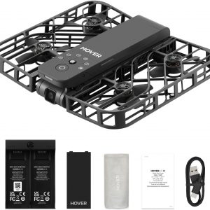 X1 Drone with Camera, Self-Flying Camera Drone with Follow Me Mode, Foldable Mini Drone with HDR Video Capture, Palm Takeoff, Intelligent Flight Paths, Hands-Free Control Black (Combo)